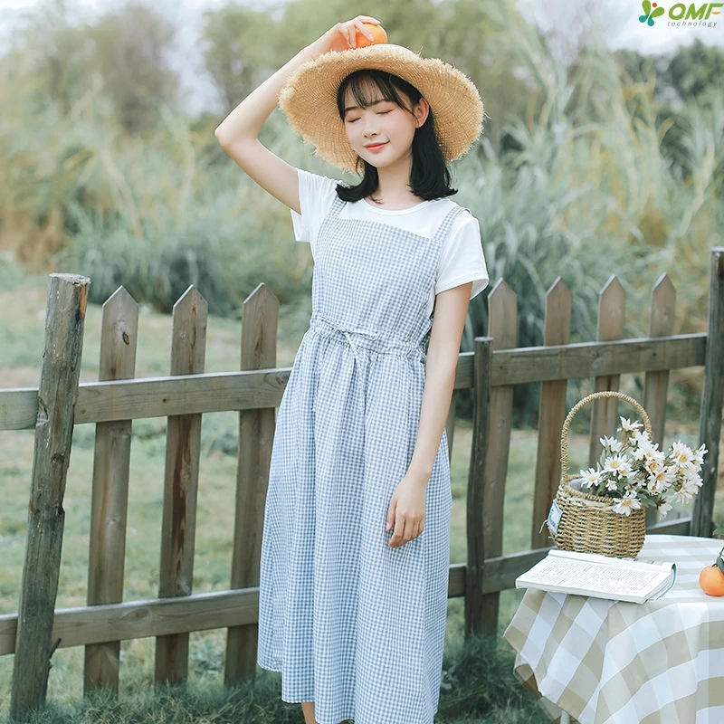 2018 Preppy Plaid Strap Dress Sweet Tartan Summer Dress Japanese Casual