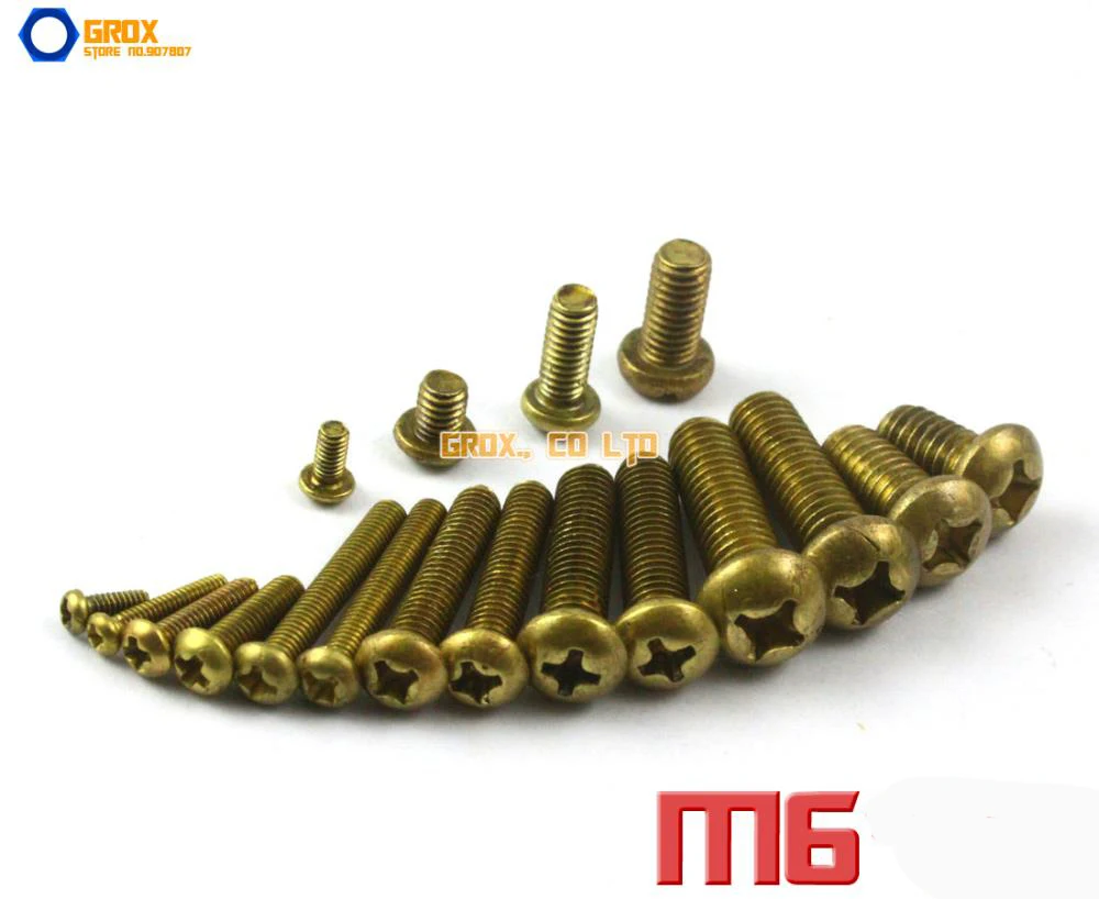 

M6 Brass Phillips Pan Head Machine Screw