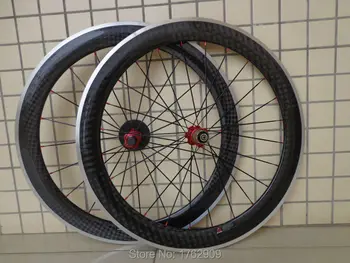 

1pair New 700C 60mm clincher rims Road bike 12K carbon bicycle wheelsets with alloy brake surface aero spokes skewers Free ship