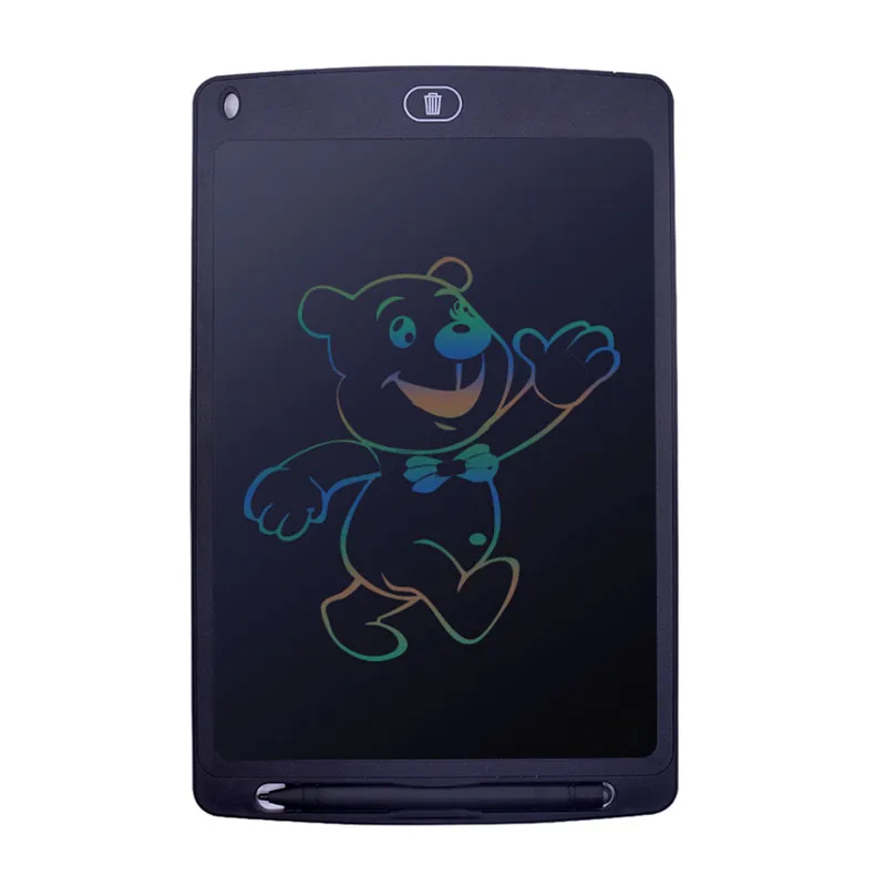 CHIPAL 10 дюймовый планшет для письма Портативный красочные ЖК-дисплей альбом для рисования цифровой графический Планшеты электронный Краски доска+ стилус для сенсорного экрана сотового - Цвет: Черный