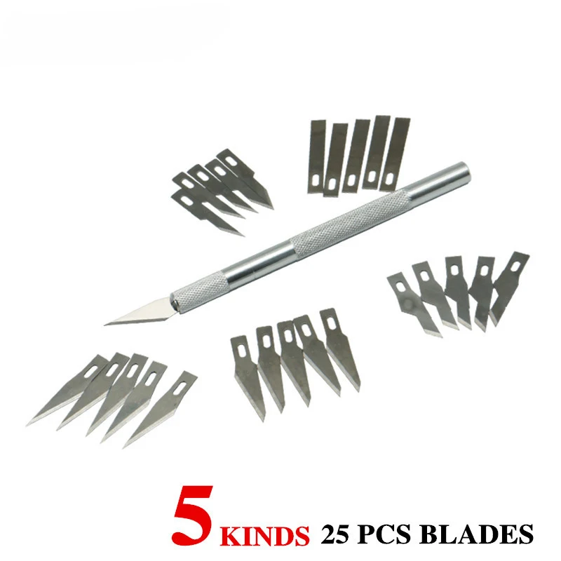 TKDMR Metal Handle Craft Knife Cutter Engraving Knives For