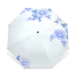Одежда высшего качества женские леди складной автоматический зонт дождь Дети ветрозащитный фиолетовые цветы Зонтик для женщин