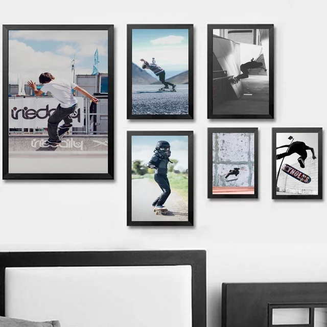 US $10.19 Street sports skateboarding rugby sports Poster canvas painting Wall art painting home decor paint 