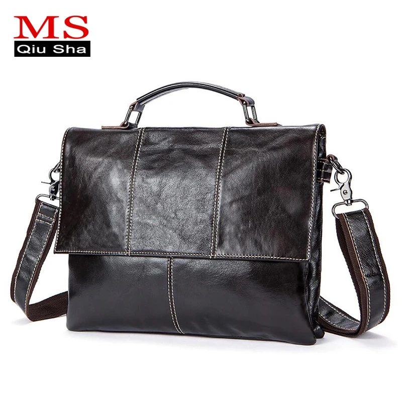 

Men Genuine Leather Shoulder Bags Fashion Messenger Bag Men Leather Handbag Satchel Crossbody Man iPad New Casual Multifunction