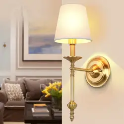 Американский кантри стиль спальня гостиная настенная лампа прикроватная Ретро Медь креативный прохода крыльцо коридор, лестница LU826470