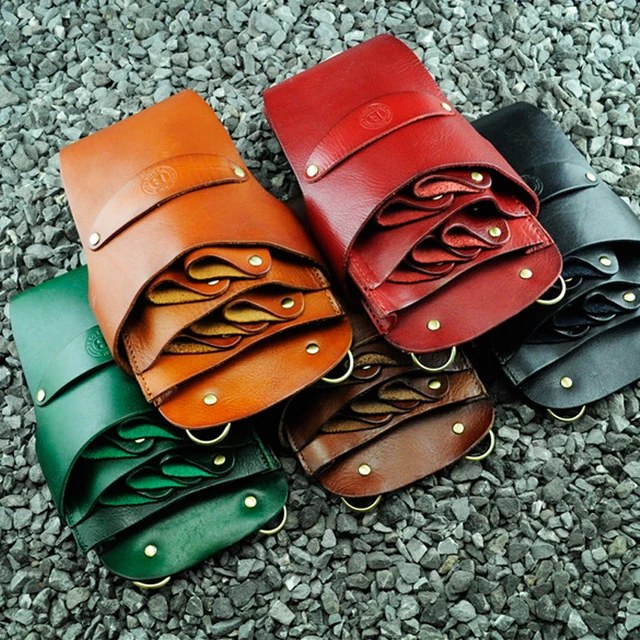 Leather Hairdresser Bag Salon Genuine Hairdressing Scissor Pouch Leather Hairdresser Bag Salon Genuine Hairdressing Scissor Pouch Barber Holster Holder Case Waist Shoulder