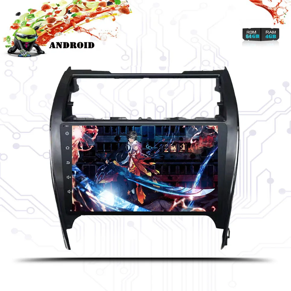 Excellent 2 Din 10.1" Octa Core car radio for Toyota Camry 2012-18 android 9.0 64G car dvd player bluetooth,GPS Navi,SWC,DVR Tape Recorder 2