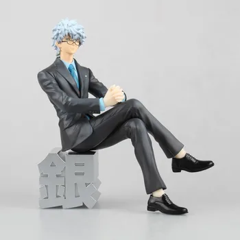 

15CM Japanese anime figure G.E.M.GINTAMA Sakata Gintoki suit glassed ver action figure collectible model toys for boys