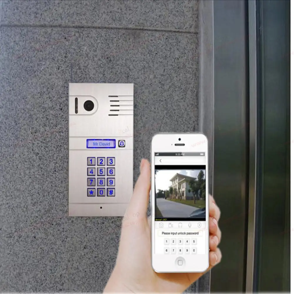 IP Video Door Phone 3G/4G Wireless WiFi IP intercom systemremotely unlock door by smartphone/tabletswireless intercom system