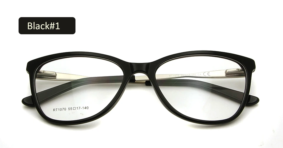 ESNBIE Высококачественная ацетатная Женская оптическая оправа для очков в стиле кошачьи глаза женские брендовые роскошные женские очки женские Lentes Mujer - Цвет оправы: glasses black 1