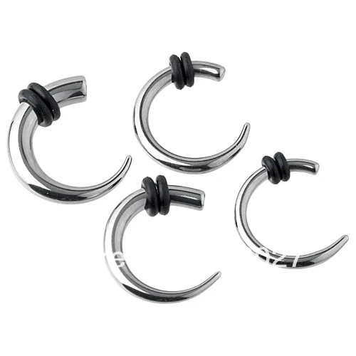 

Body Jewelry Ear Stretching Steel Ear Expander Curved Tapers in Sizes 2mm,2.5mm,3mm,4mm,5mm