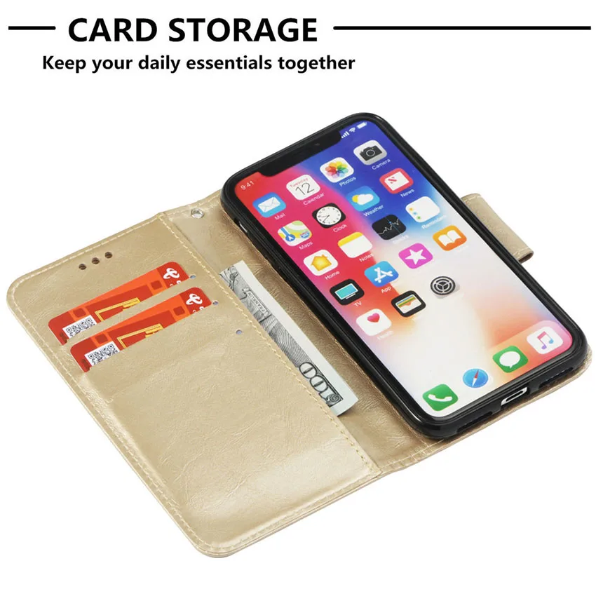 Wallet Bag Phone Case for iPhone X 6 7 8 Plus PU Leather Flip Case Stand Cover for iPhone 5 5E 6s Case Funda (32)