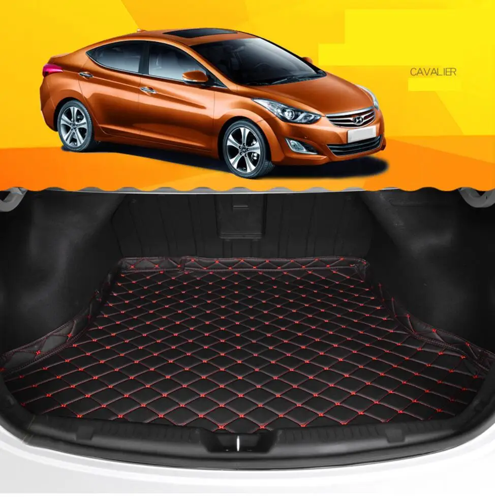 Коврик для багажника автомобиля из волоконной кожи hyundai elantra 2011 2012 2013 2014 2015 Avante