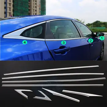 

Bottom Window Sill Frame Trim 8x ForHonda Civic 10th Gen 4dr Sedan 2016 2017