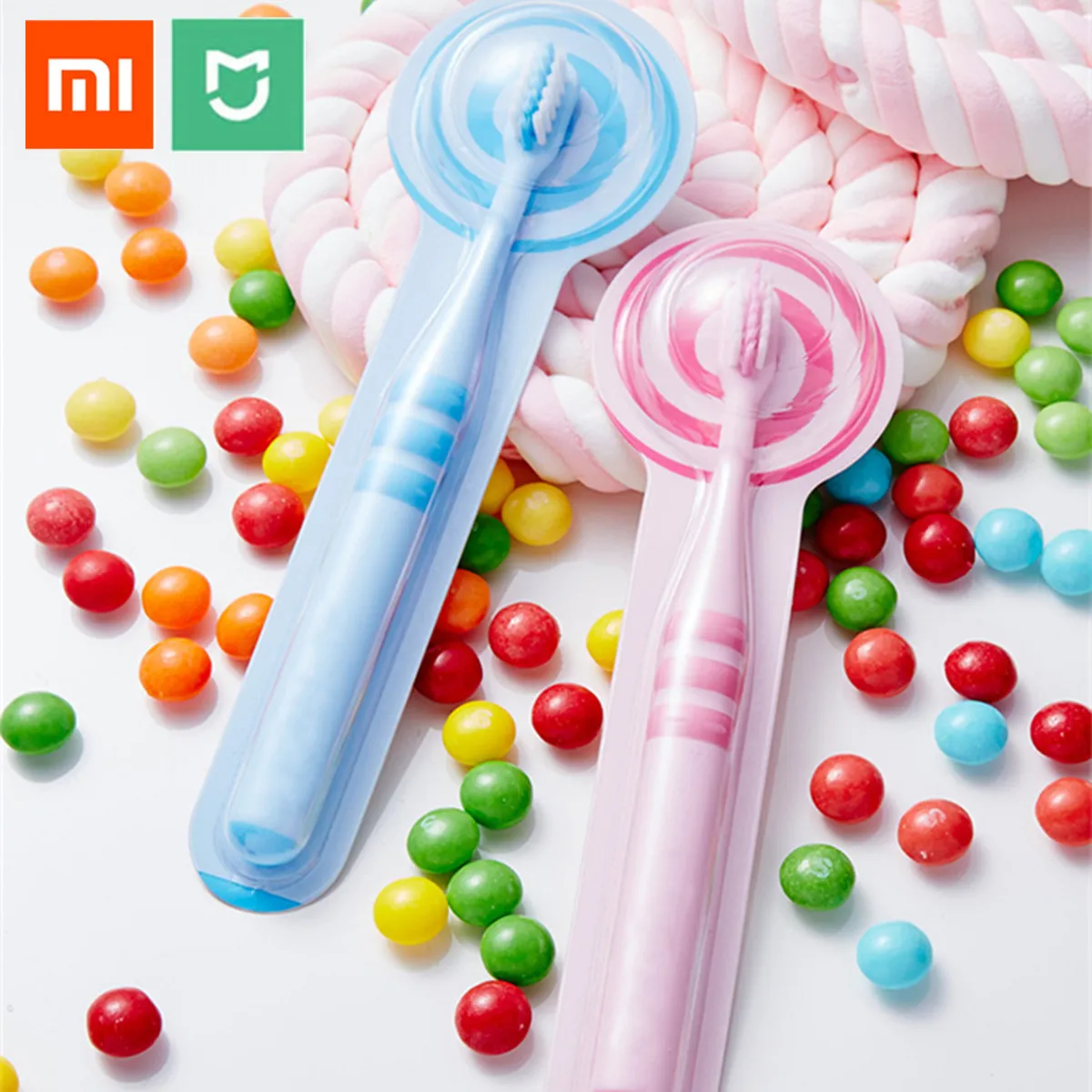 

Xiaomi DOCTOR-B Cute 2PCS Toothbrush Two Color Options Protect Children's Oral Cavity Manual Toothbrush
