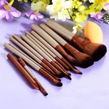 12Pcs Pro Makeup Brush Set Powder Sponge Puff Cosmetic Brush Eyeshadow Lip Foundation Brush Pincel Maquiagem Drop Shipping