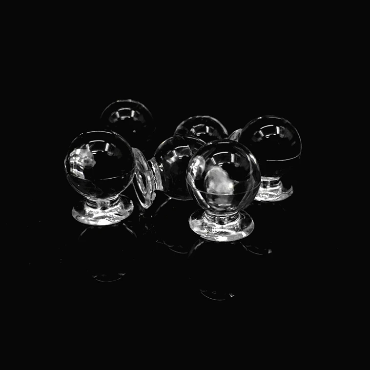 10 шт. диаметр 16 мм круглые прозрачные кристаллы дверные ручки прозрачные акриловые ручки ящик для буфета ручки украшения дома