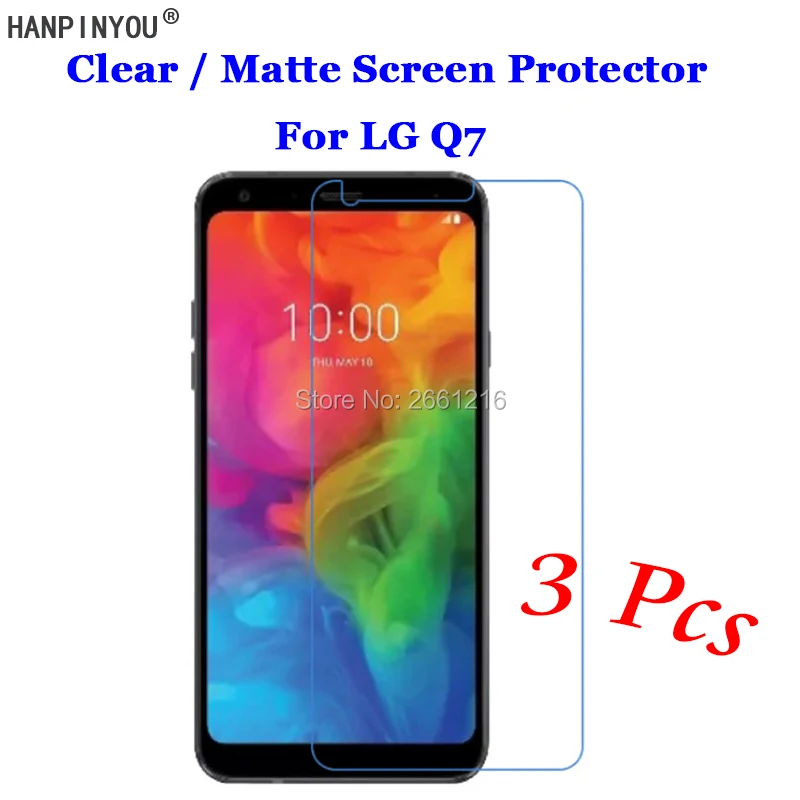 3 шт./лот для LG Q7/LG Q7 +/LG Alpha 5 &quotHD Прозрачная/Антибликовая матовая Передняя защитная