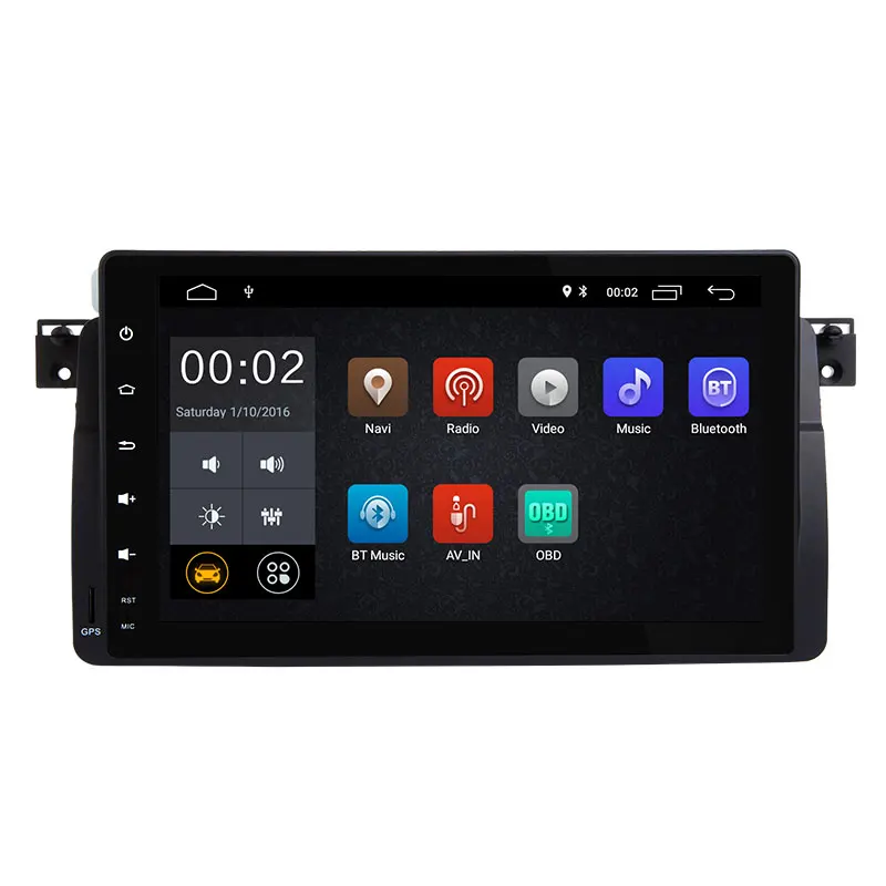 Best Josmile1 Din Android 8.1 Car Multimedia Player For BMW E46 M3 Rover 75 CoupeNavigation DVD GPS Audio1998-2006318/320/325/330/335 1