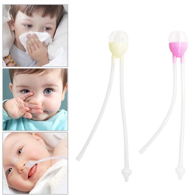 Newborn Baby Safety Nose Cleaner Vacuum Suction Nasal Aspirator Flu Protections Nasal Aspirator Nasal Snot Nose Cleaner Baby