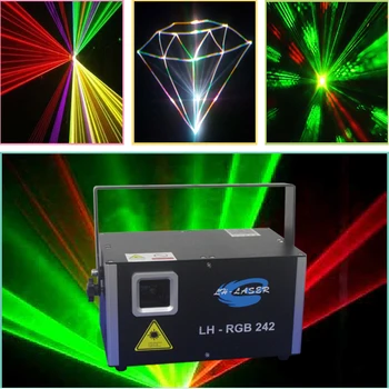 

ilda analog laser 2000mW rgb laser beam&animation programmable full color effect sky laser light