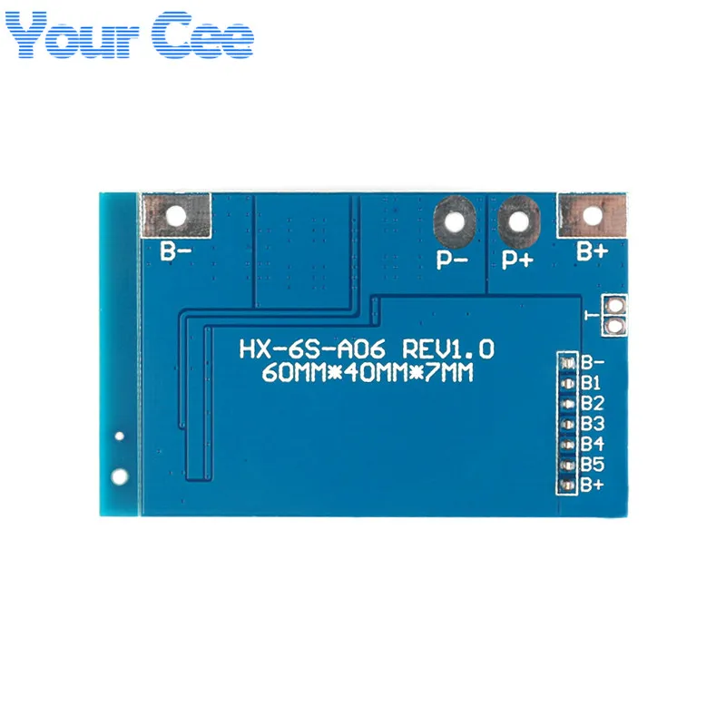 6S 22,2 V 18650 плата защиты батареи PCB с функцией сбалансированного баланса зарядное устройство защитный модуль DIY BMS PCM PCB