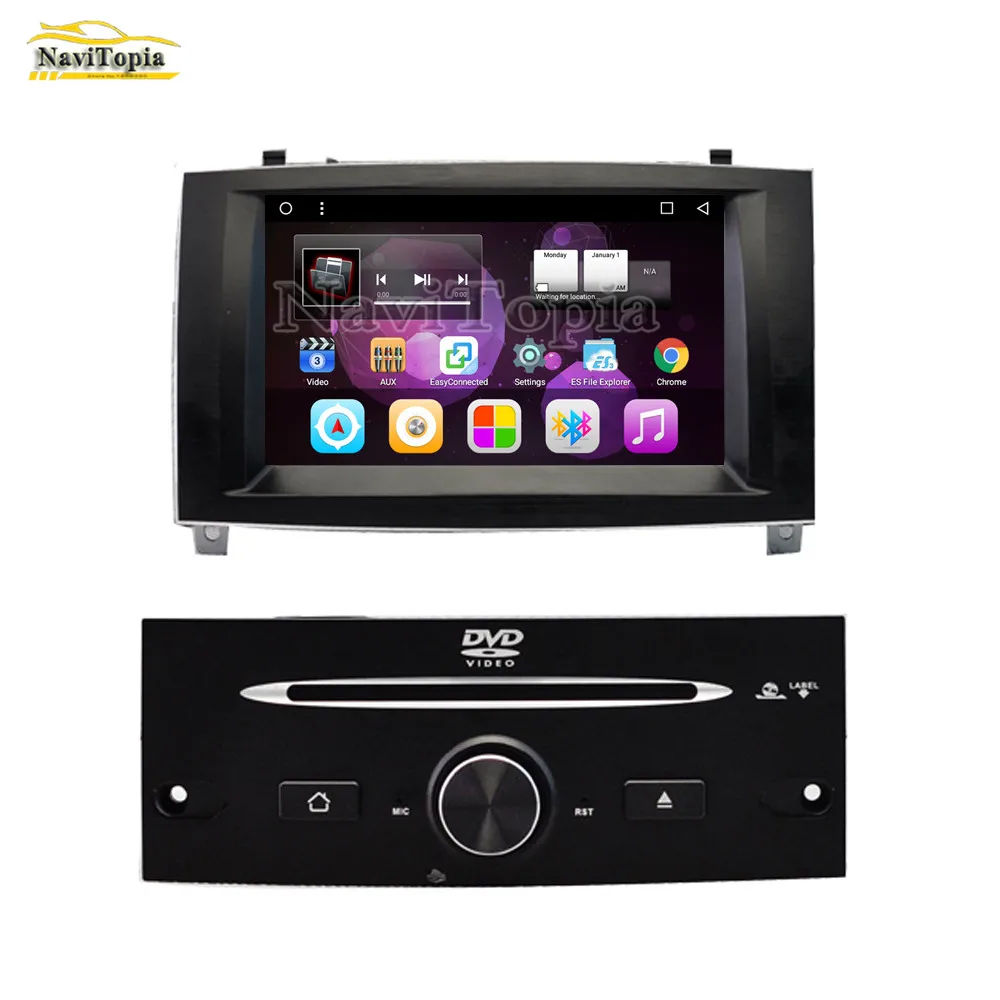 Best NAVITOPIA 7inch 2G RAM 32G ROM Octa Core Android 8.1 Car GPS Navigation for Peugeot 407 2004 2005 2006 2007-2010 1