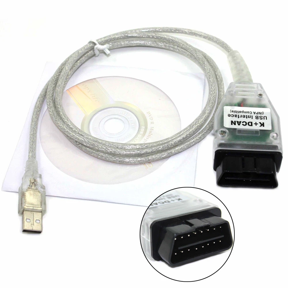OBD2 USB Cables For BMW INPA Ediabas K+DCAN USB Interface For BMW E46