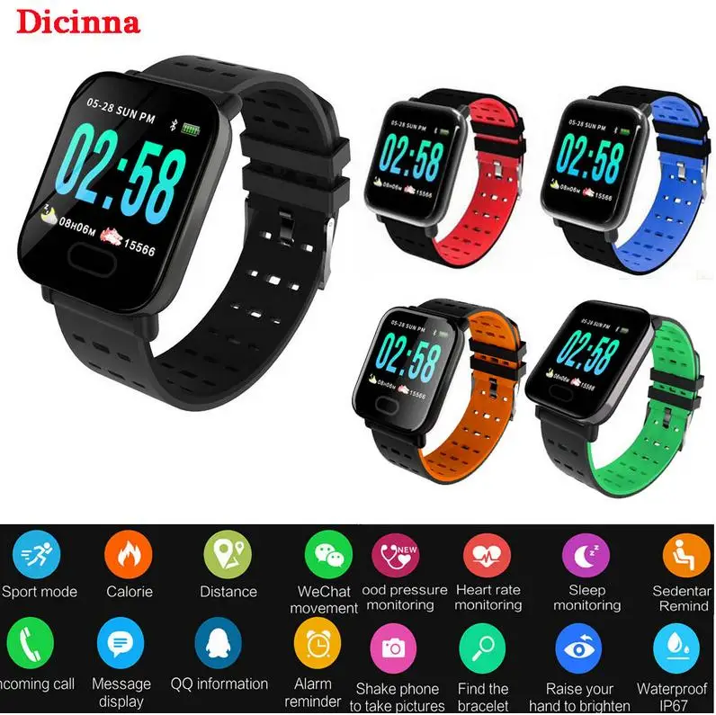 

Multi-Purpose Fitness Smart Watch Activity Tracker WomenMen Kids Fitbit Android iOS Heart Rate For Sports