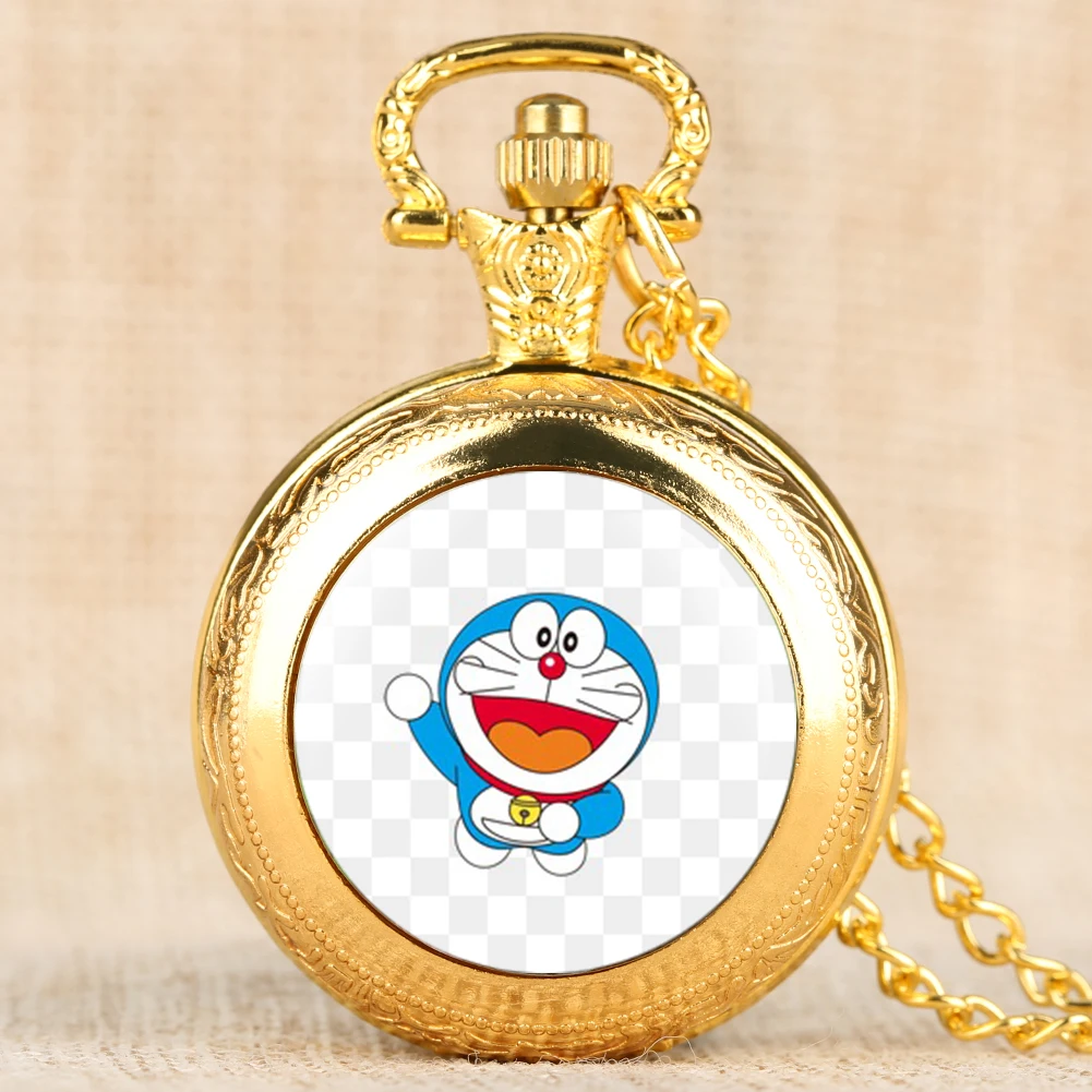 Fob часы аниме тема Doraemon персонажа из мультфильма карманные часы колье с подвеской часы цепи Best подарки для детей дропшиппинг