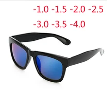 По рецепту-1,0-1,5-2,0-2,5-3,0-3,5-4,0 модный квадратный готовой близорукость очки Для мужчин Для женщин близоруким очки