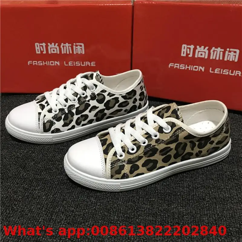 

Casual Women's Shoes Leopard Low Cut Women's Shoes Canvas Student Shoes Whole Mixed Batch Of Women Shoes