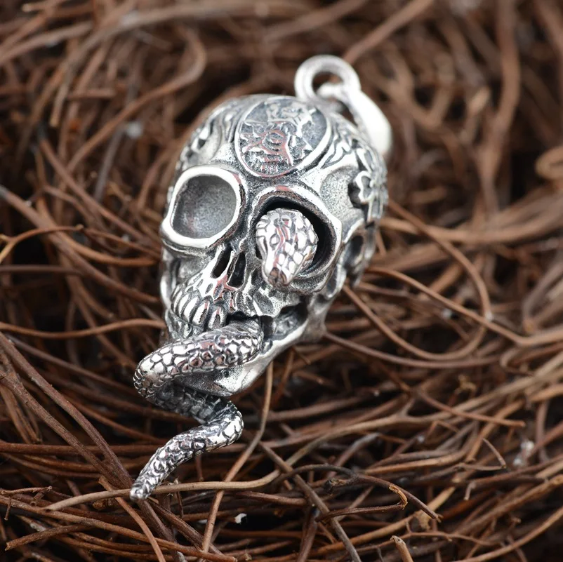 King Deer skull S925 sterling silver jewelry jewelry wholesale Silver Antique Style cool struck King Deer skull S925 sterling silver jewelry jewelry wholesale Silver Antique Style cool struck