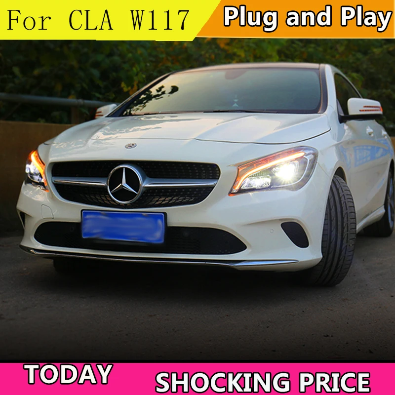 Стайлинга автомобилей фара для Mercedes Benz CLA 17 18 светодиодный Автомобильные фары