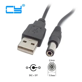 

USB 2.0 A Type Male to 5.5 x 2.5mm DC 5V 2A Power Plug Barrel Connector Charge Short Cable 25cm 100cm