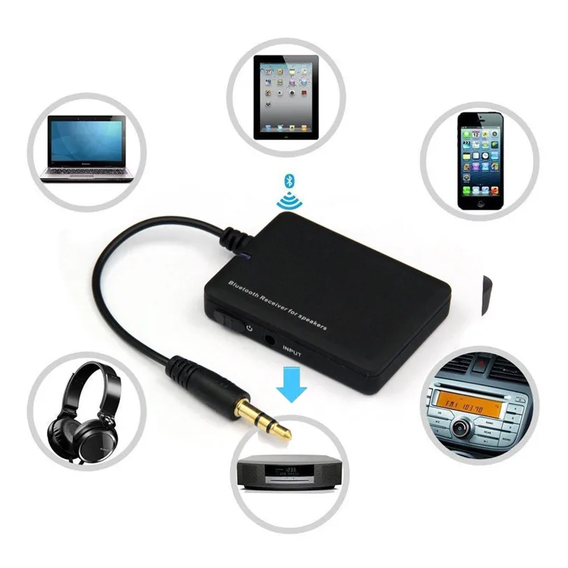 Wireless Bluetooth 4.0 Audio Stereo Music Receiver 3.5mm Car Aux Adapter A2DP USB Charging Built in Rechargeable Battery #30NT08 (7)