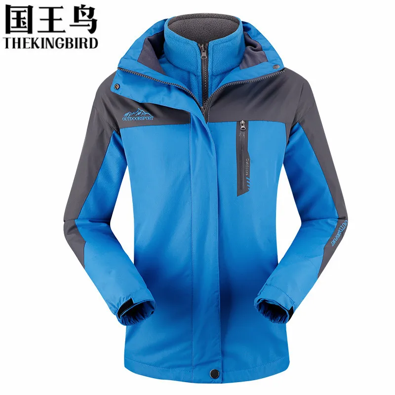 

Women Winter Tech Fleece Softshell Jackets Outdoor Rain Coats 3 in 1 Two-piece Waterproof breathable thicker warm Hiking Jacket