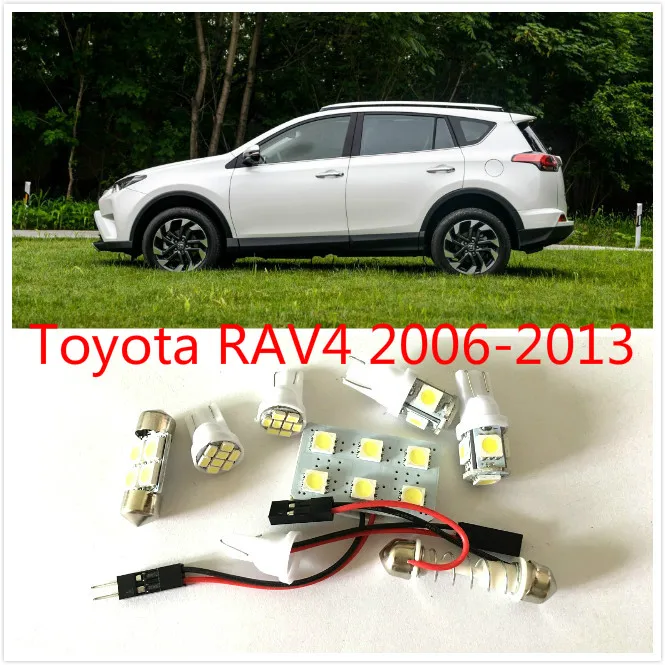 6PCS White LED interior package kit For RAV4 2006 2013 Map Dome Trunk