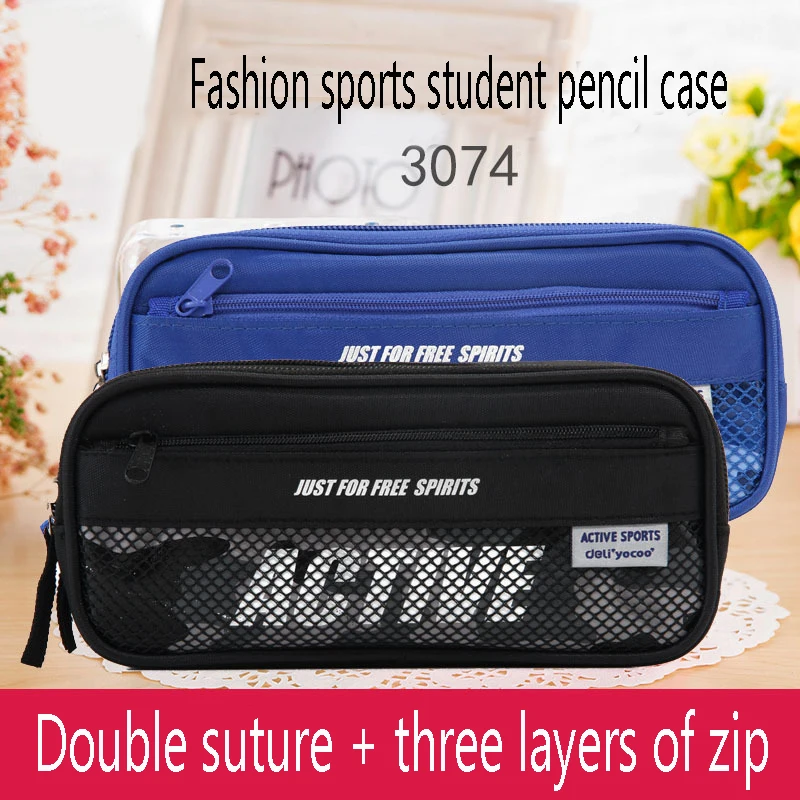

Large Capacity Portable School Pencil Case Canvas Pencil Bag For Gifts Cartridge Cases For School Pencils Stationery Supplies