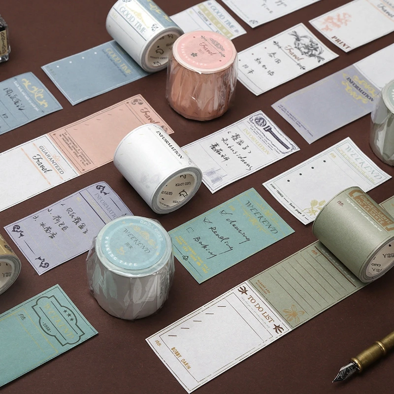40mm*5m Retro Decorative Adhesive Tape Planner Sticky Notes Washi Tape DIY Scrapbooking Masking Tape School Office Supply
40mm*5m Retro Decorative Adhesive Tape Planner Sticky Notes Washi Tape DIY Scrapbooking Masking Tape School Office Supply