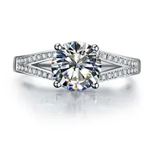 Сертификат бренда Moissanite тест положительное 2CT Moissanite алмазное кольцо для женщин подлинное 925 Серебряное Обручальное Кольцо Доступное
