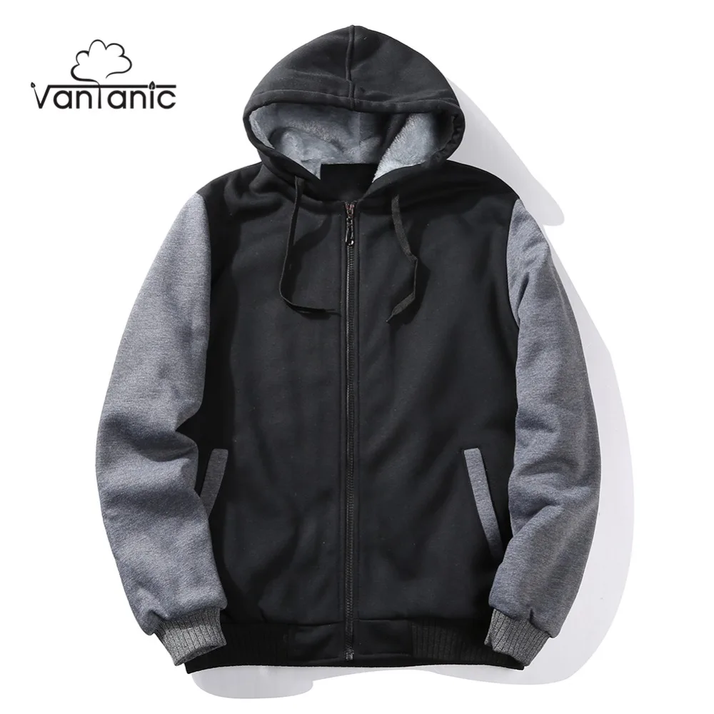 Vantanic New Hoodie Sweatshirt Patchwork Hooded