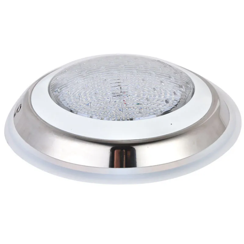 Par56 кольцо из нержавеющей стали 18 Вт 216LED лампа для бассейна IP68 Погружной подводный светильник RGB многоцветный AC12V фонтан настенный светильник