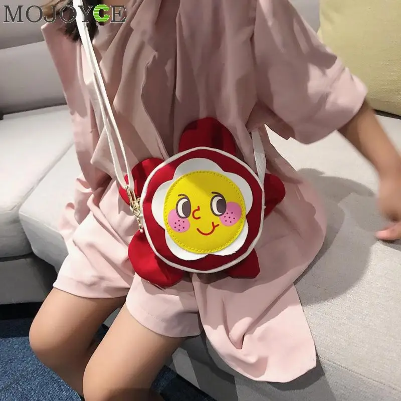 

Flower Shape Shoulder Bags Messenger Bag Girls Crossbody Bag Kids Small Round Satchel Handbags for Children Gif