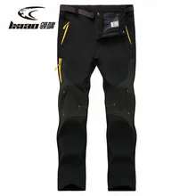 LXIAO зима теплый флис для походов брюки для мужчин для кемпинга Водонепроницаемый Спортивные брюки треккинговые брюки для мужчин плюс размер L-7XL