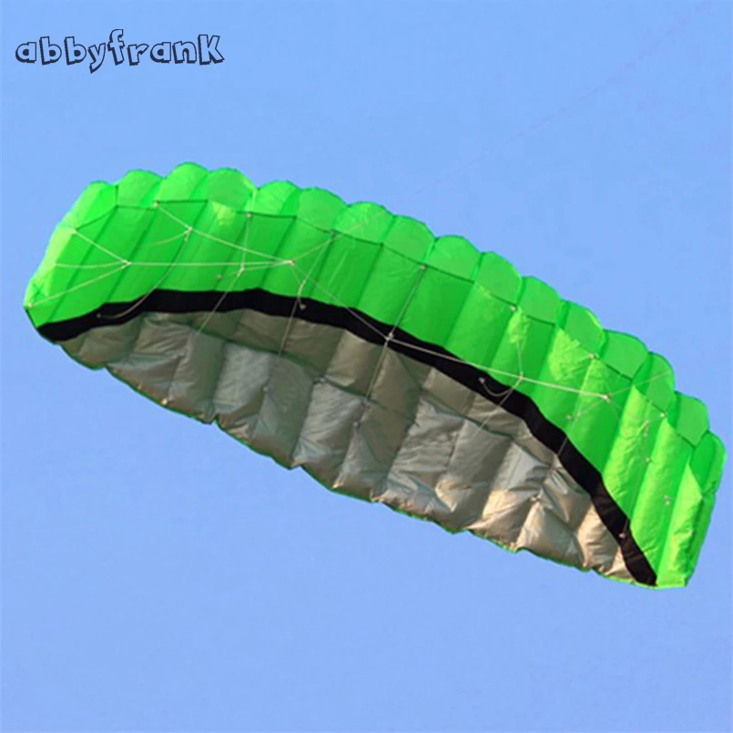 

Abbyfrank Software 2.5m Parachute Dual Line Stunt Flying Kite Nylon Sport Paragliding Kitesurf For Adult Plastic Kite Handle