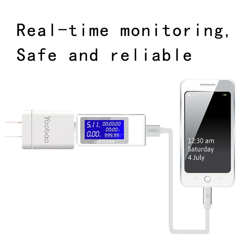 OOTDTY USB Tester Digital Voltmeter Current Voltage Charger Capacity Detector Indicator