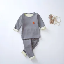 2017 boys girls pajamas sets kids tops+pants clothes sets children long sleeve underwear baby boys clothing suits