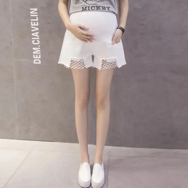 Женские джинсовые шорты с дырками для беременных|pants for pregnant|maternity summer pantspregnant care |