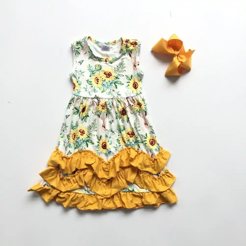 girls sunflower dress